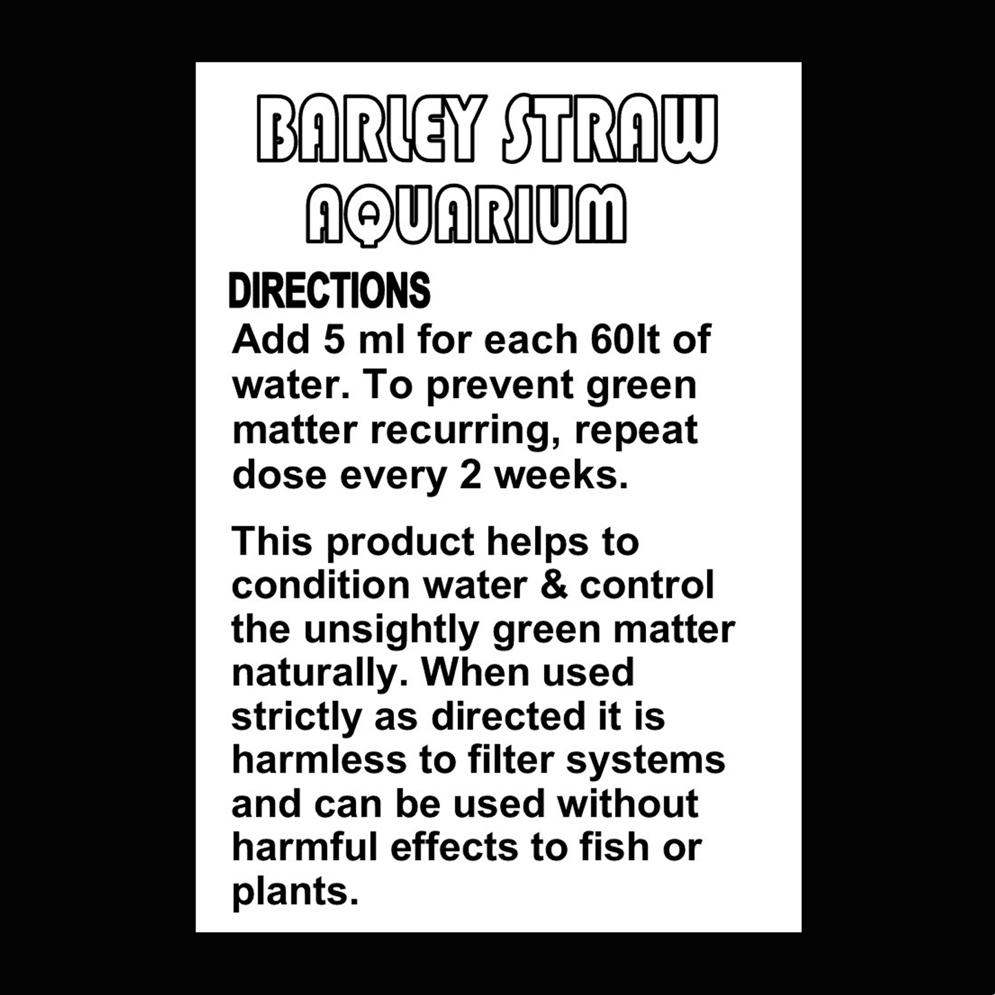 Barley Straw Extract Aquarium Strength 50ml
