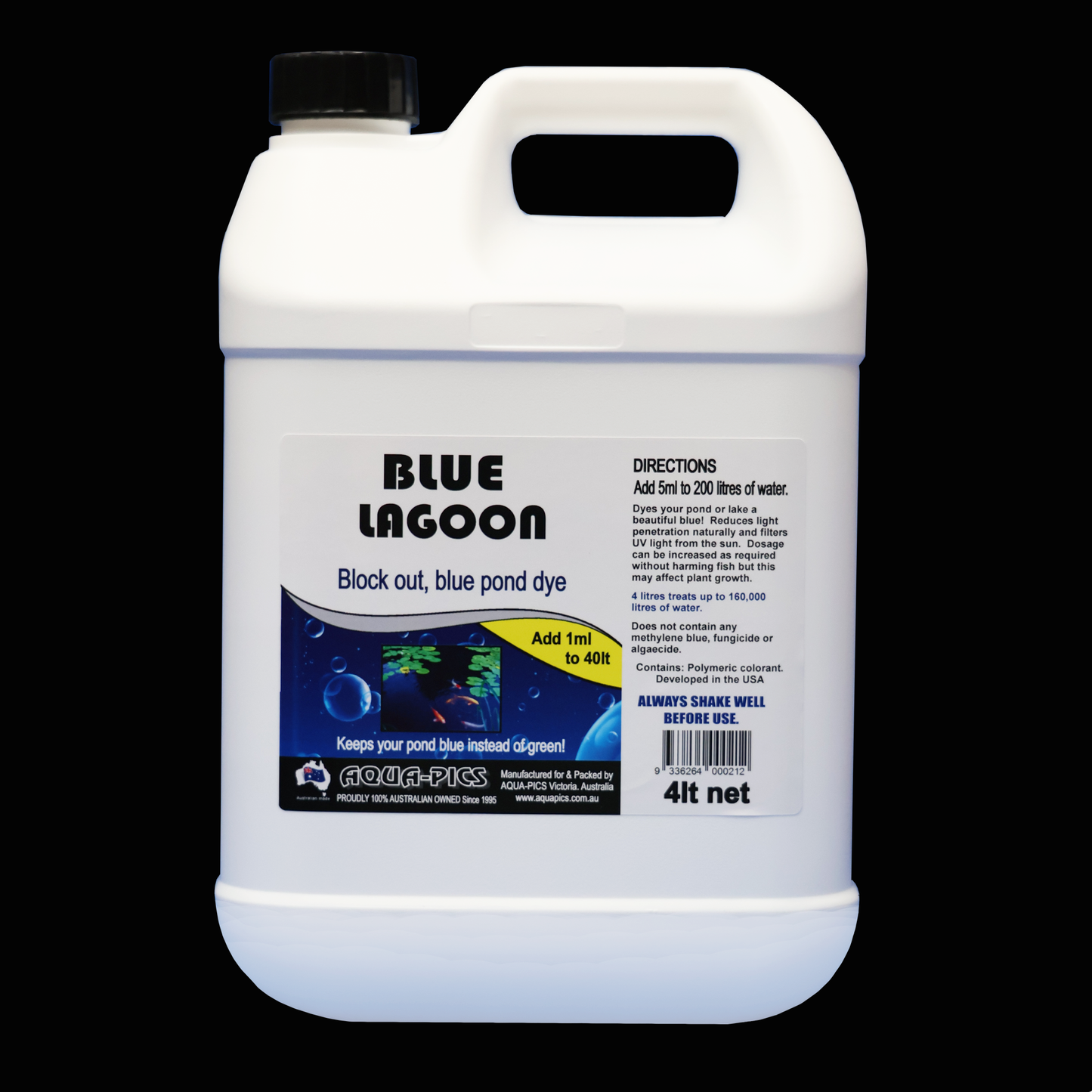 Blue Lagoon Block out blue pond dye 4 litre