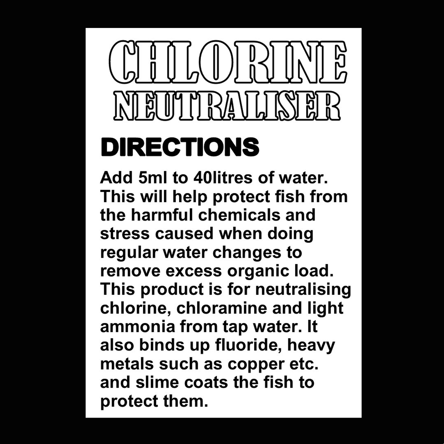 Chlorine Neutraliser 2 litre