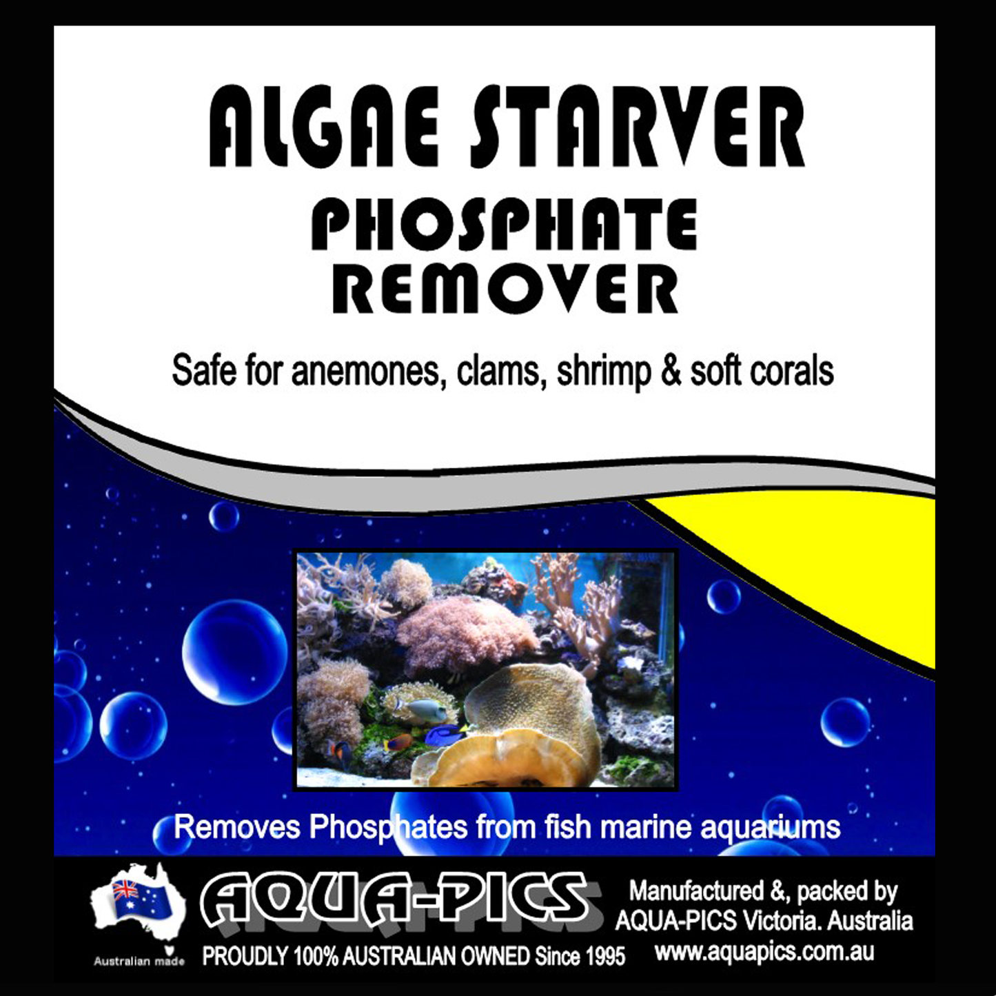 Marine Algae Starver Phosphate Remover for Marine Reef & Fish tanks 1 litre