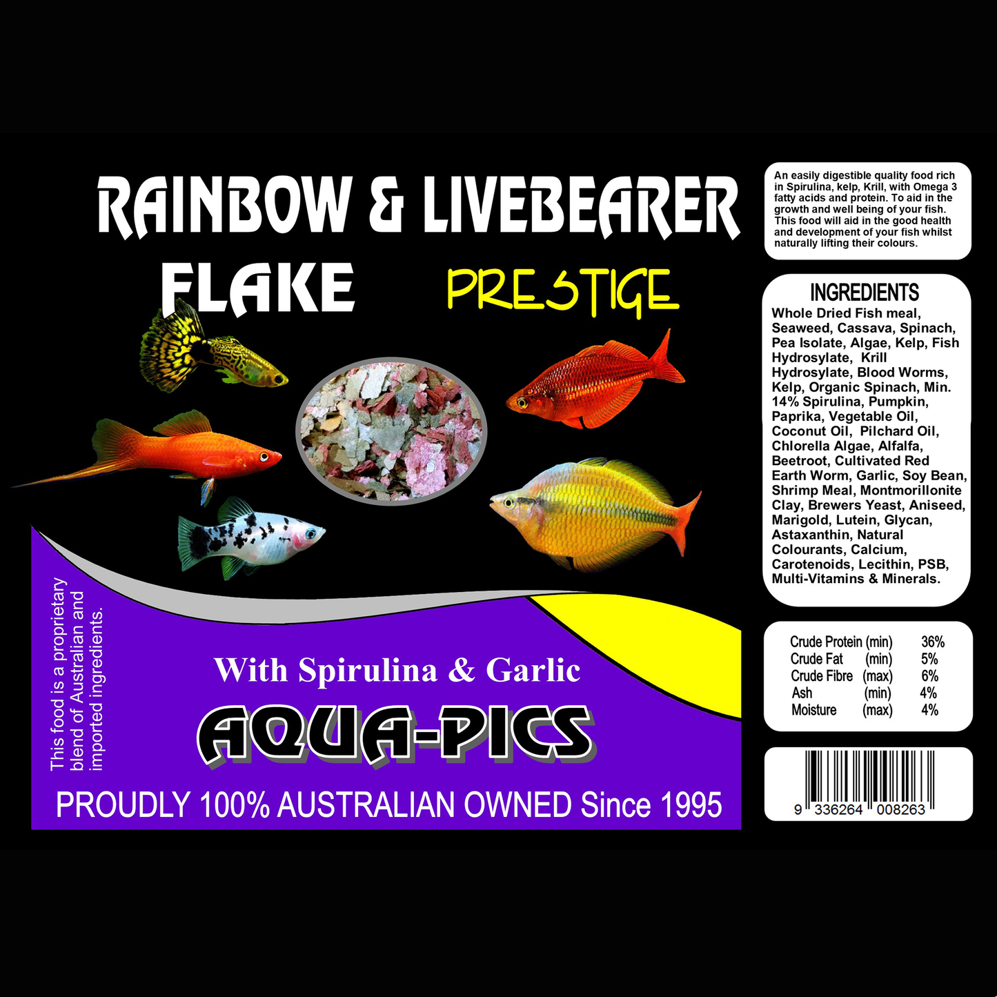 Flake Food Premium Rainbow & Livebearer 25g