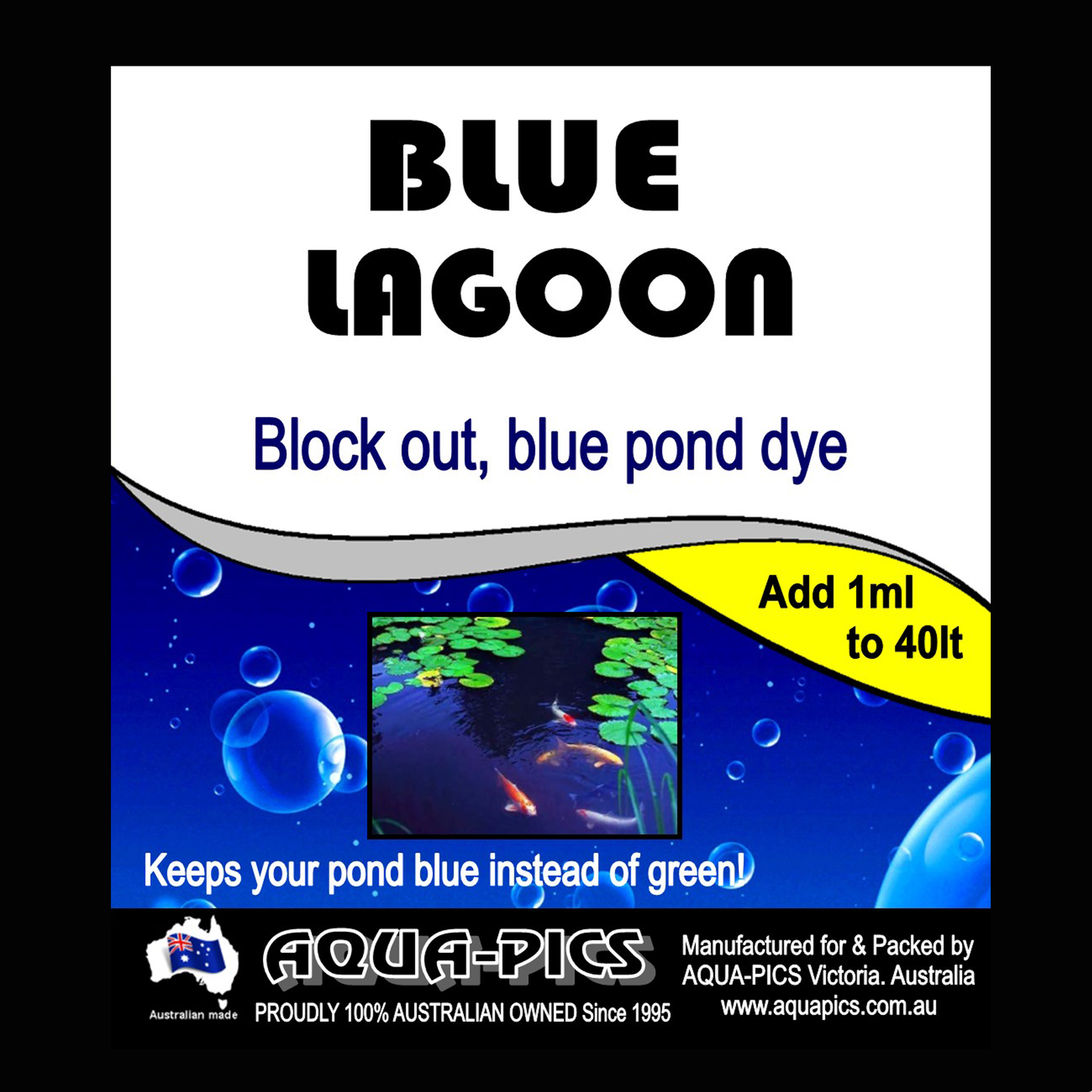 Blue Lagoon Block out blue pond dye 50ml