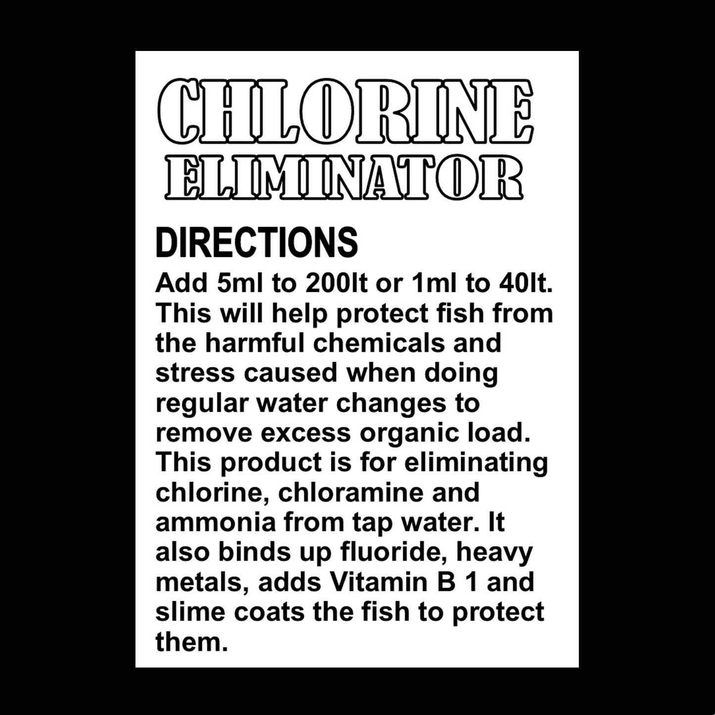 Chlorine Eliminator Concentrate 2 litre