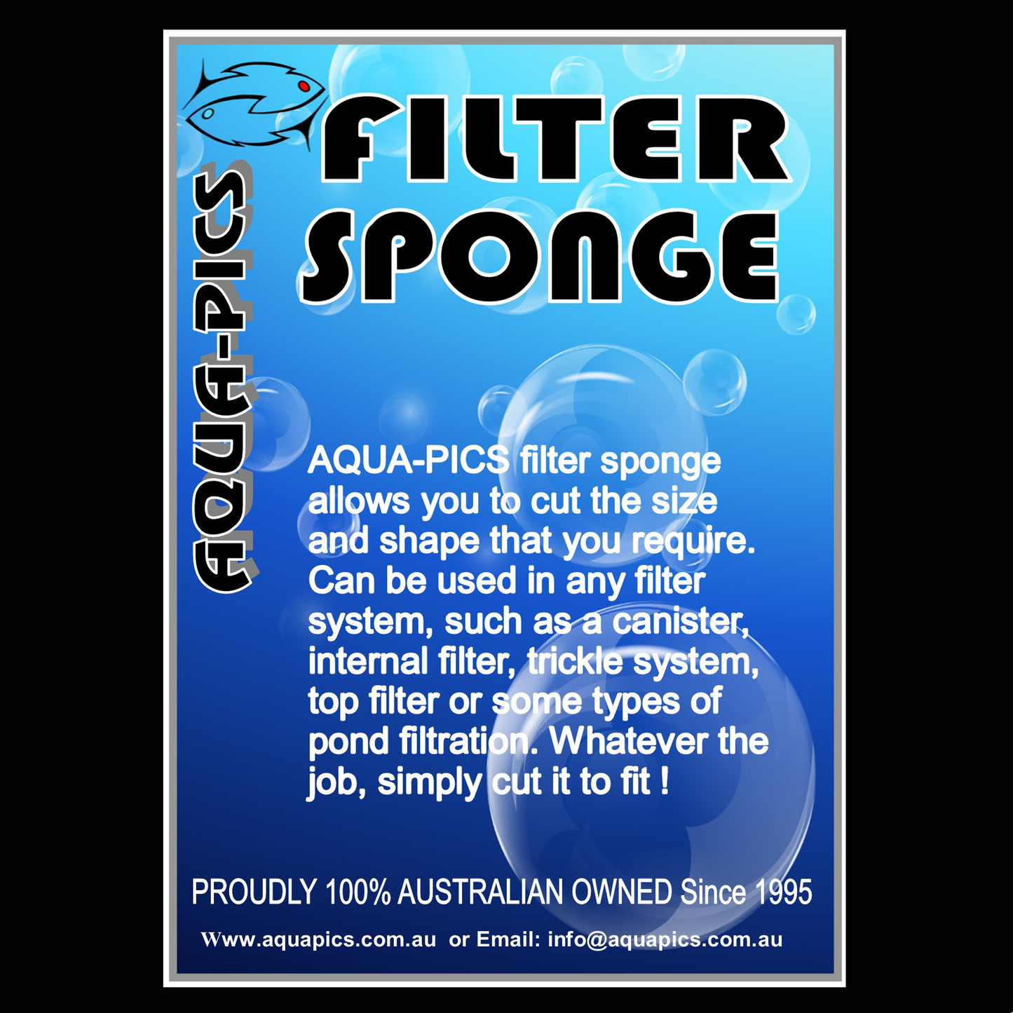 Filter Sponge for you to cut to size 8cm